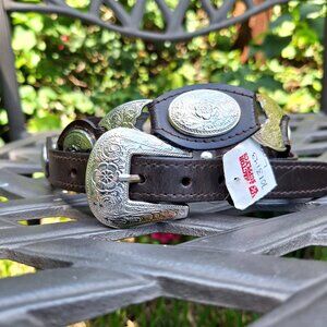 NWT Women’s Tractor Supply Western Concha Belt L  Leather